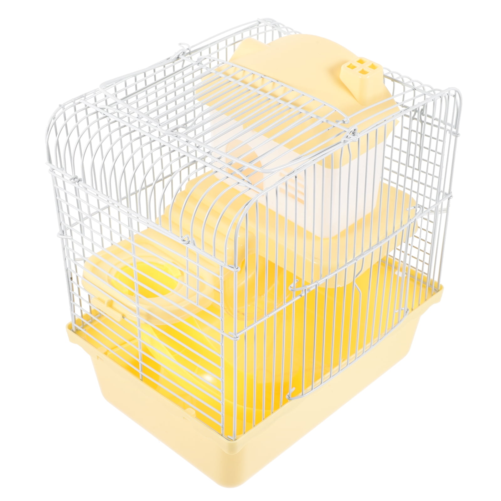 Visual Reference: Homemaxs Large Yellow Wire And Plastic Cage For Hamster And