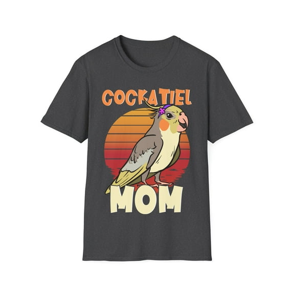 Cockatiel Mom Mother Mama Aviary Bird Novelty Art Unisex Softstyle T-Shirt
