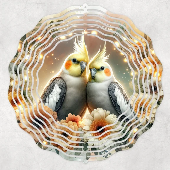 Cockatiels 10" Wind Spinner