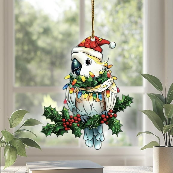 Cockatoo Acrylic Suncatcher Window Hanging, Cockatoo Ornaments, Cockatoo Decor, Cockatoo Gifts For Women Men, Gift For Cockatoo Lovers