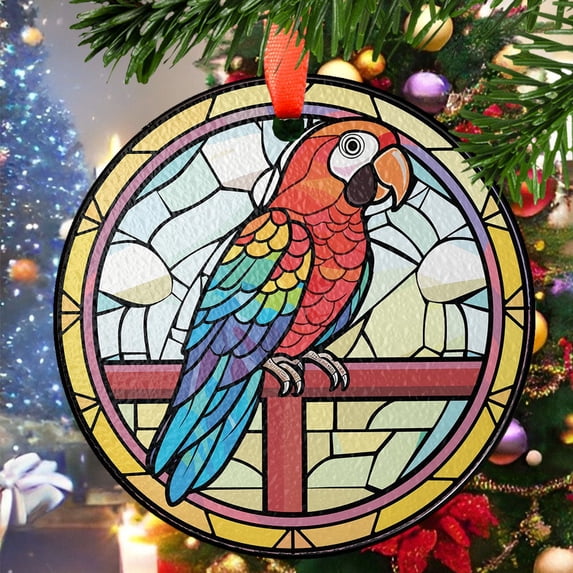 Cockatoo Christmas Ornament, Ceramic/Acrylic Ornament, Special Keepsake for Mother, Valentine Ornament Gift, Seasonal Festival Keepsake, Collectible 2025