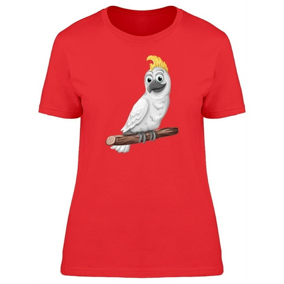 Cockatoo Doodle On Branch T-Shirt Women -Image by Shutterstock, Female Medium