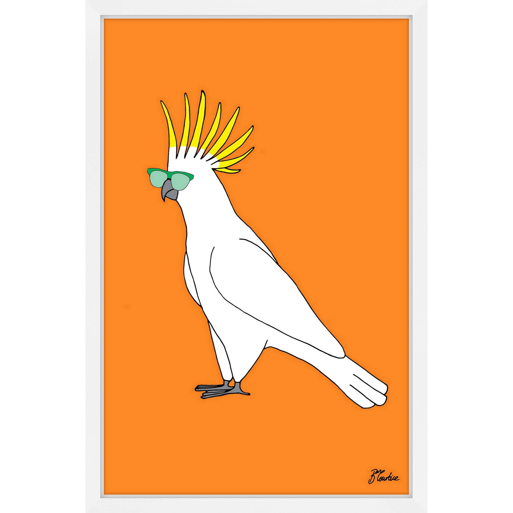 "Cockatoo Hippy" Framed Painting Print