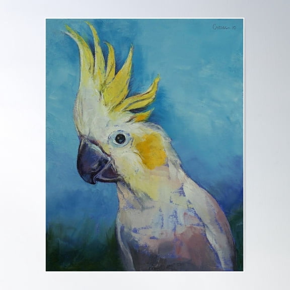 Cockatoo Poster Wall Art, Modern Wall Decor For Living Room Bedroom, 12x18 UNFRAMED