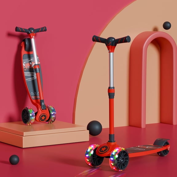 Cockatoo Rocket Racer LED Scooter for Children, 4 Adjustable Heights, 40mm LED Wheels, 1 Pack