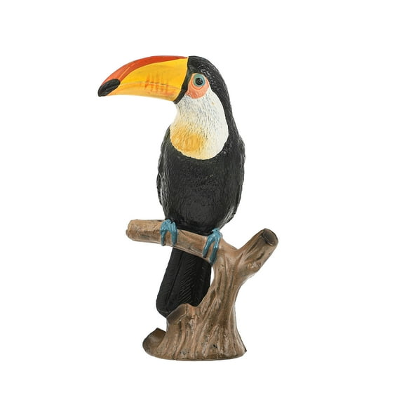 GOOHOCHY Simulation Toucan Figurine Model Toy Creative Desktop Ornaments Collection Home Office Decoration Craft Gift