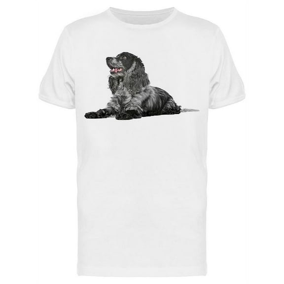 Cocker At Side  T-Shirt Men -Image by Shutterstock, Male Medium
