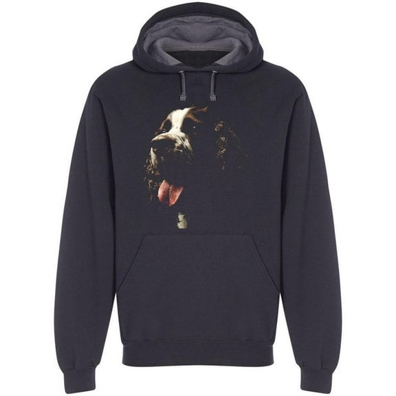 Cocker Head In Darkness Hoodie Men -Image by Shutterstock, Male x-Large
