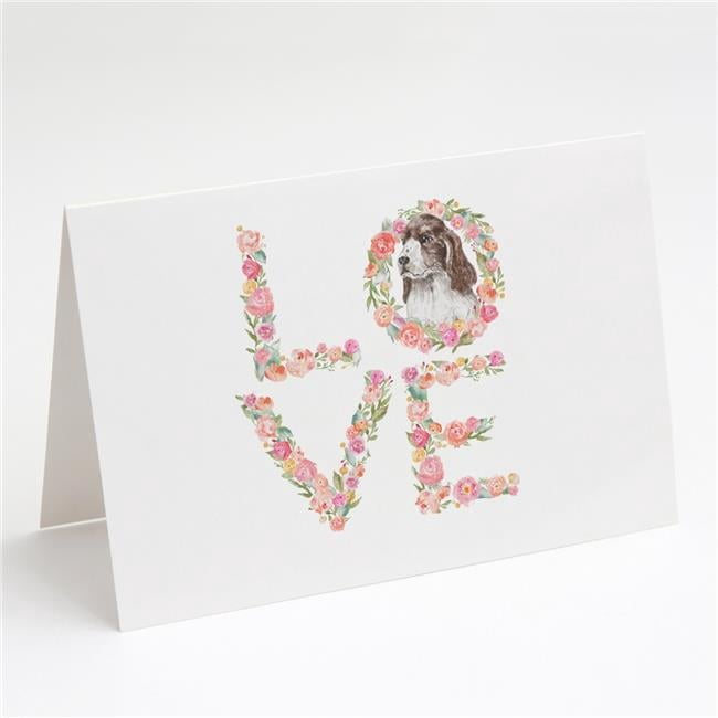 Cocker Spaniel #4 LOVE Greeting Cards and Envelopes Pack of 8 7 in x 5 in