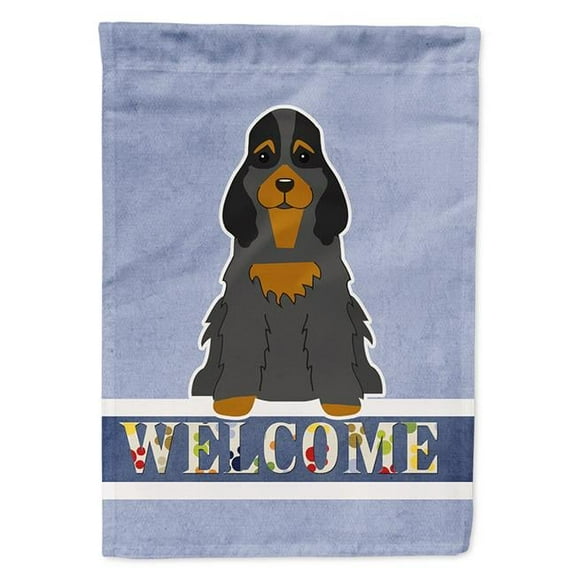 Cocker Spaniel Black Tan Welcome Flag Canvas House Size