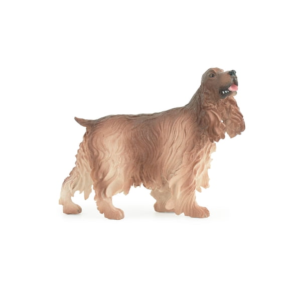 Cocker Spaniel Brown, Hand Painted, Educational, Museum Quality, Realistic, Rubber Canine, K9, Diorama, Figure, Toys, Kids, Gift, 6 Inches. CH878 BB200