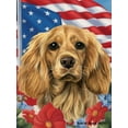 thumbnail image 1 of Cocker Spaniel Buff - Best of Breed All-American Patriotic I House Flag, 1 of 1
