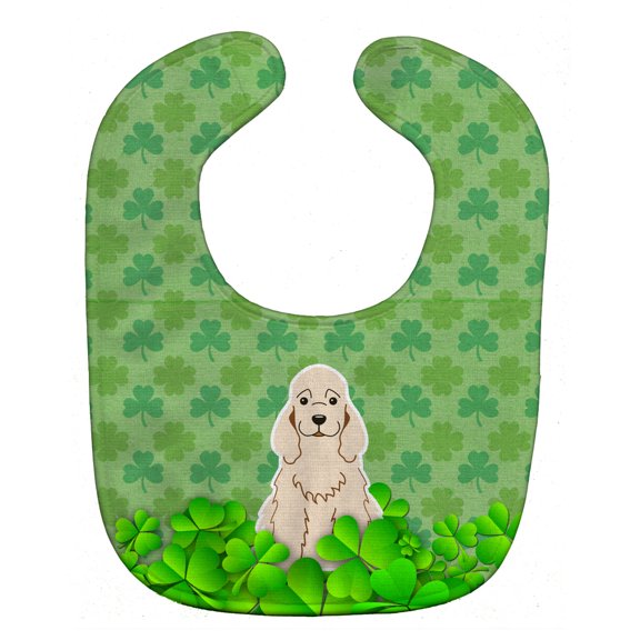 Cocker Spaniel Buff Shamrocks Baby Bib