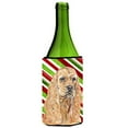 thumbnail image 1 of Cocker Spaniel Candy Cane Christmas Wine bottle sleeve Hugger - 24 oz., 1 of 1