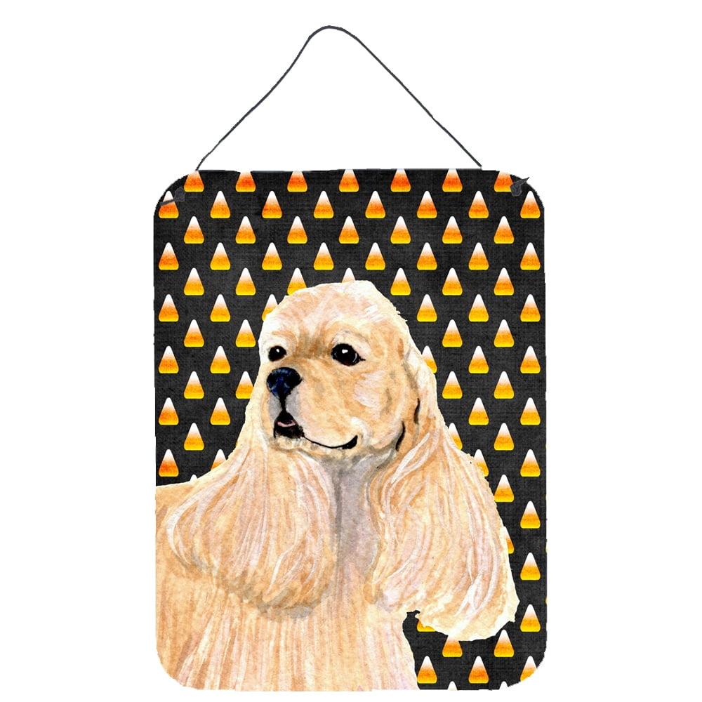 Cocker Spaniel Candy Corn Halloween Portrait Wall or Door Hanging Prints