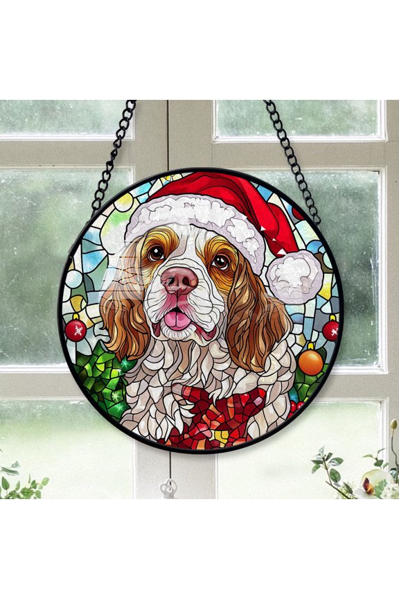 Cocker Spaniel Christmas Dog Ornament Christmas 2025 - Cocker Spaniel Dog Gifts, Christmas Tree Stained Glass, Dog Christmas Gifts, Christmas Decor