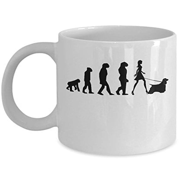 Cocker Spaniel 11 oz Coffee Mug - Evolution White Ceramic Gift