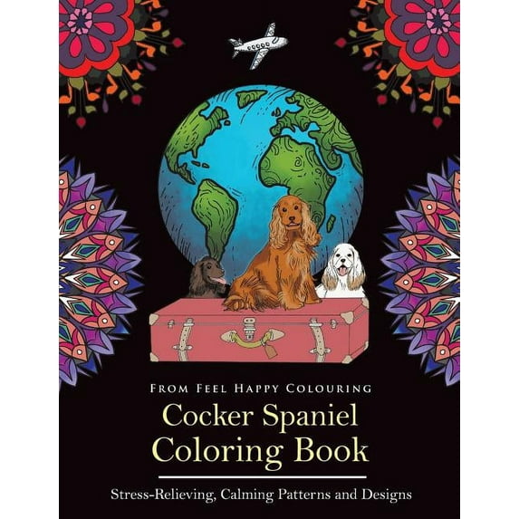 Cocker Spaniel Coloring Book: Fun Cocker Spaniel Coloring Book for Adults and Kids 10+ (Paperback)