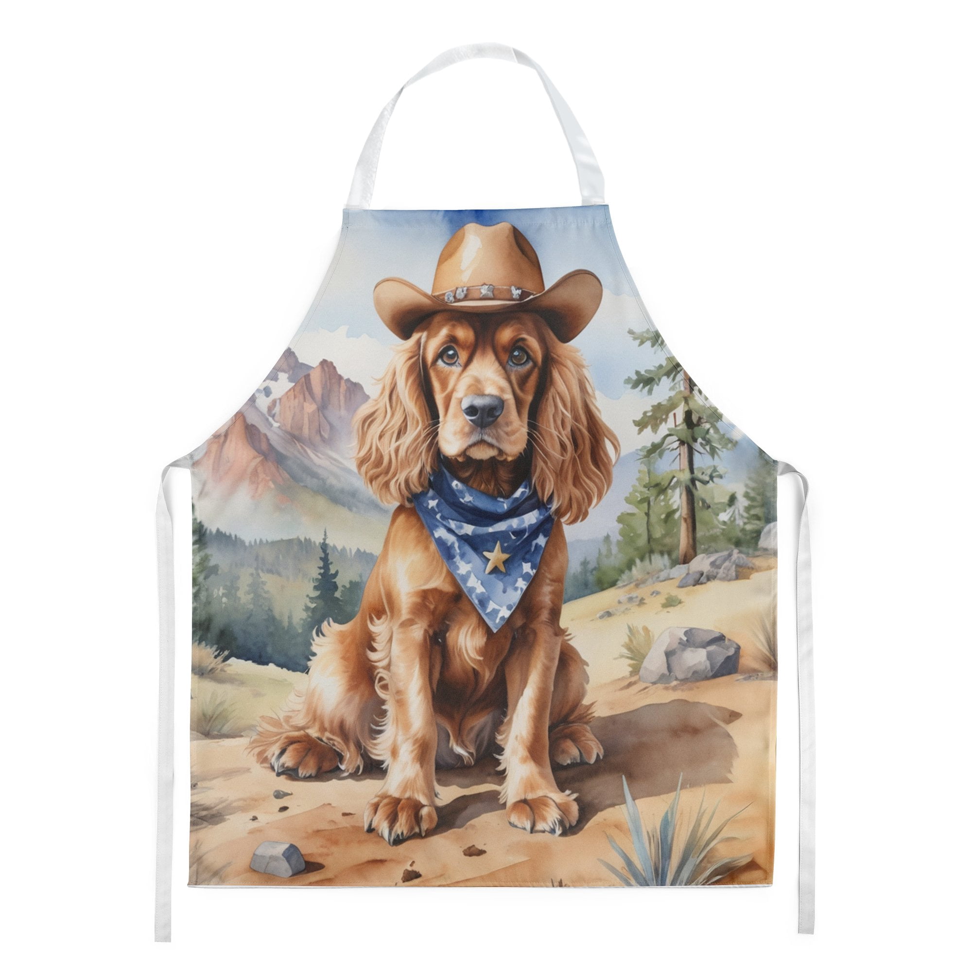 Cocker Spaniel Cowboy Welcome Apron 27 in x 30 in