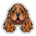 thumbnail image 1 of Cocker Spaniel Cute Happy - 5" Vinyl Sticker - For Car Laptop I-Pad - Waterproof Decal, 1 of 1