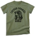 thumbnail image 1 of Cocker Spaniel Dad T-shirt, Unisex Men's Shirt, Cocker Spaniel Owner, Best Dog Dad Gift, Heather Military Green, Medium, 1 of 6