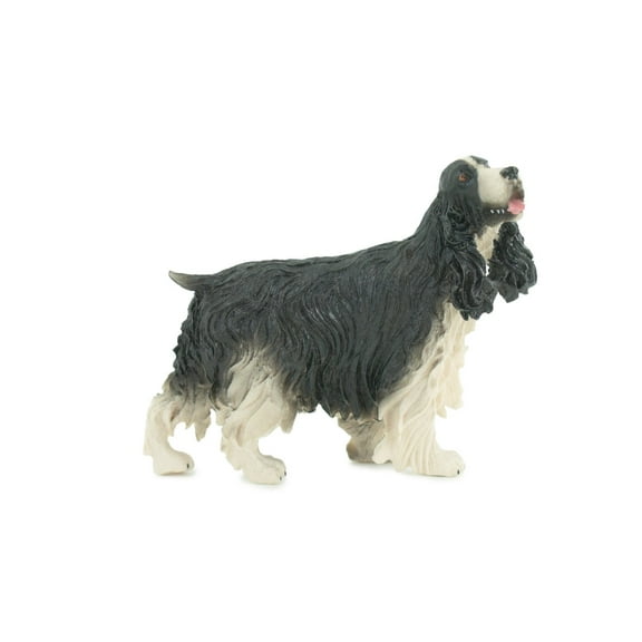 Cocker Spaniel Dog, Black, Museum Quality, Hand Painted, Educational, Rubber Canine, Realistic, K9, Figure, Toys, Kids, Gift, 6 Inches. CH755 BB190