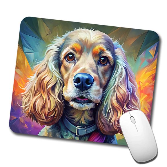 Cocker Spaniel Dog Expressionism Art Mouse Pad Low Profile Gaming Mat
