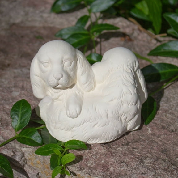 Cocker Spaniel Dog Hugging 3.5" IN STOCK Ceramic Bisque Ready To Paint Pottery