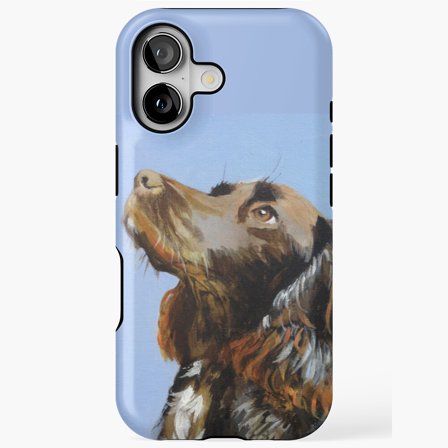 Cocker Spaniel Dog Painting Artistic Watercolor Effect iPhone Case 17 16 15 14 13 12 11 Pro Max