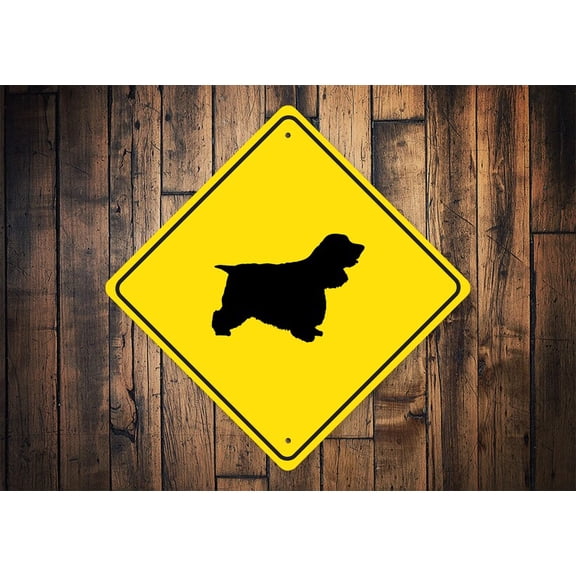 Cocker Spaniel Dog Sign Cocker Spaniel Crossing Cocker Spaniel Cocker Spaniel Owner Cocker Spaniel Gift Dog Lover Gift Spaniel Breed Size: 12 inch x 12 inch
