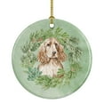 thumbnail image 1 of Cocker Spaniel Golden Christmas Wreath Ceramic Ornament 2.8 in x 2.8 in, 1 of 3
