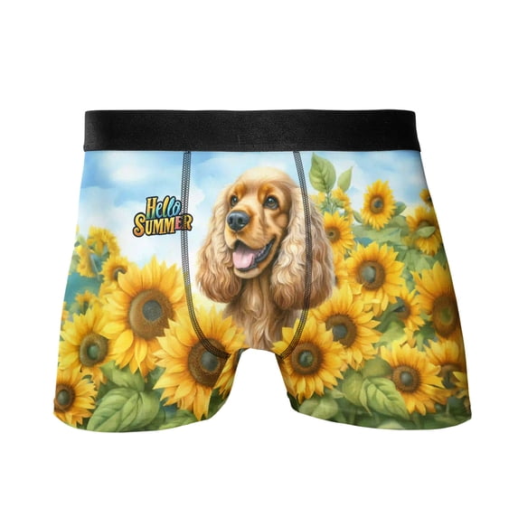 Cocker Spaniel Hello Summer Sunshine Sunflowers Spring Retro Vintage ...