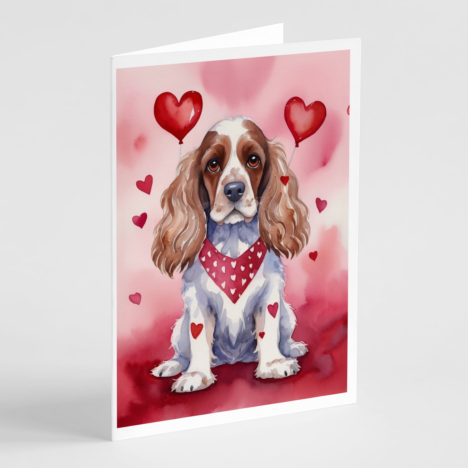 Cocker Spaniel My Valentine Greeting Cards Pack of 8 7 in x 5 in