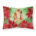 thumbnail image 1 of Cocker Spaniel Poinsettas Fabric Standard Pillowcase, 1 of 2