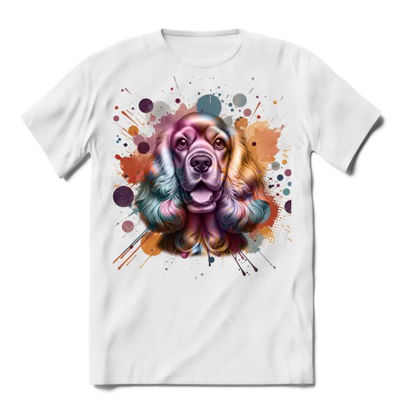 Cocker Spaniel Portrait Watercolor Vintage Retro Styles Shirt T-shirt Unisex Merch Cockers Dog Lover Gifts - 00001