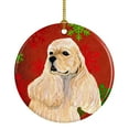 thumbnail image 1 of Carolines Treasures SS4729-CO1 Cocker Spaniel Red Snowflakes Holiday Christmas Ceramic Ornament, Multicolor, 1 of 2