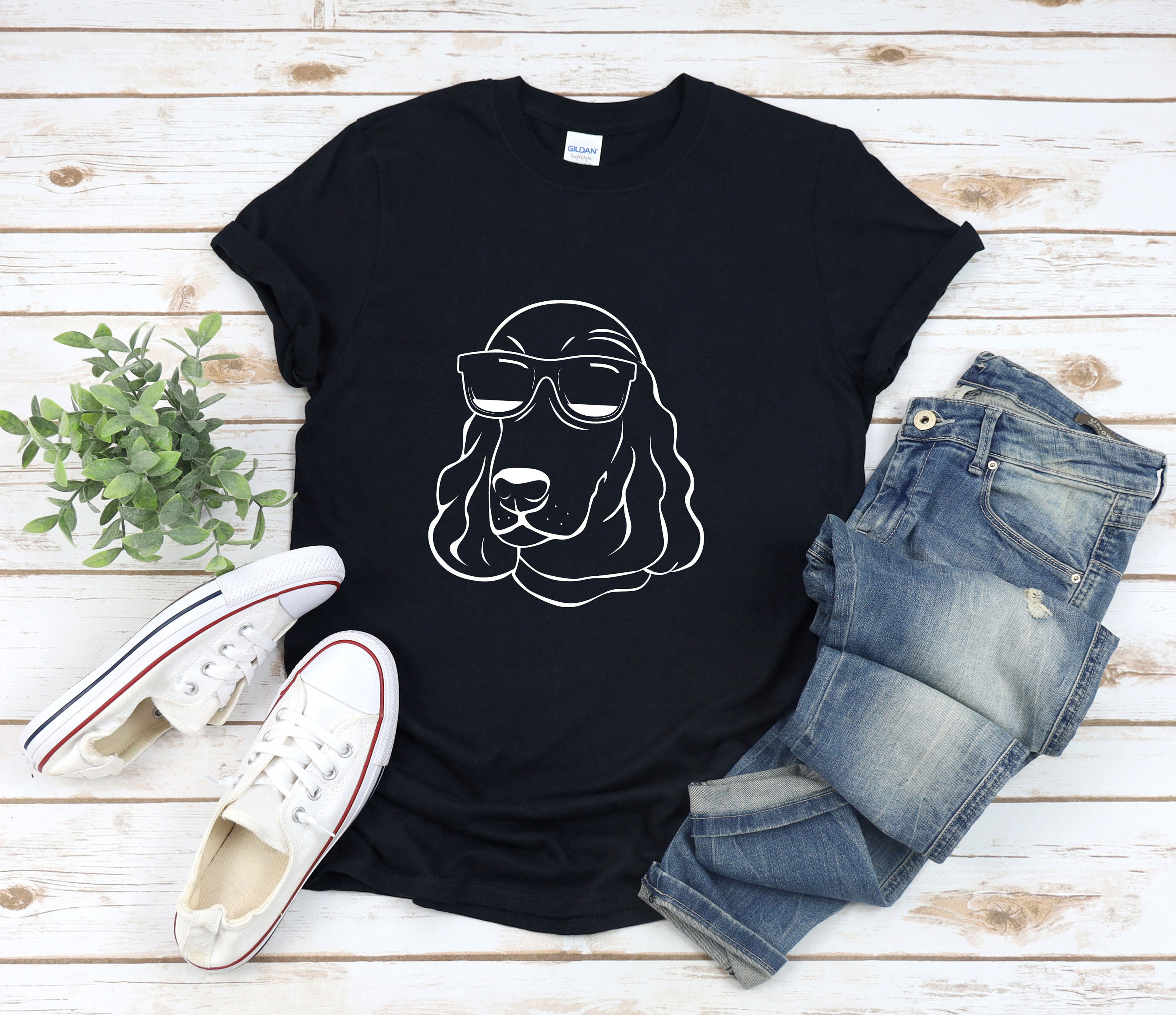 Cocker Spaniel Shirt, Dog With Glasses Shirt, English Spaniel Gifts