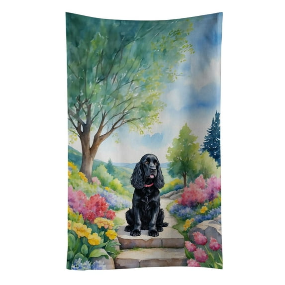 Cocker Spaniel Spring Path Kitchen Towel