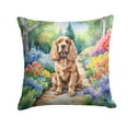 thumbnail image 1 of Cocker Spaniel Spring Path Throw Pillow 14 in x 14 in, 1 of 4