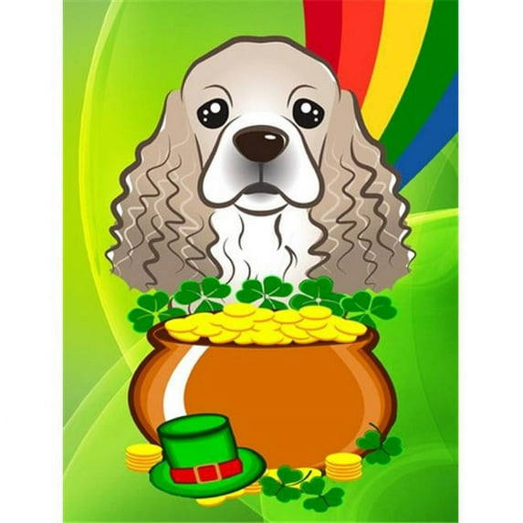 Cocker Spaniel St. Patricks Day Flag Garden