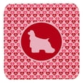 thumbnail image 1 of Cocker Spaniel Valentine Hearts Foam Coasters - Set 4, 3.5 x 3.5 In., 1 of 1