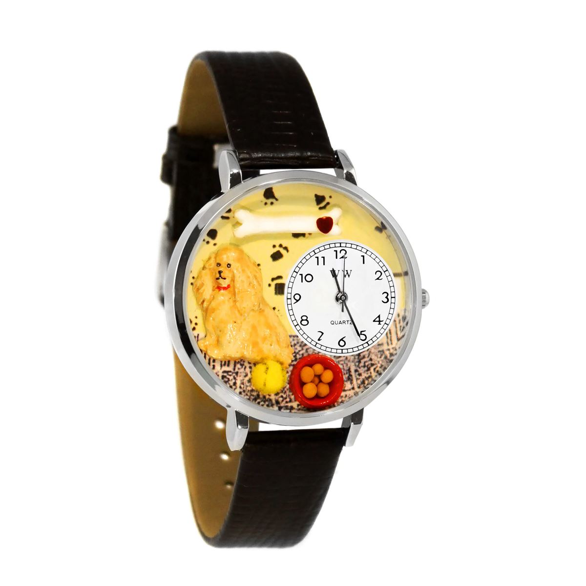 Cocker Spaniel Watch in Silver (Large) - Walmart.com