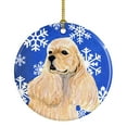 thumbnail image 1 of Carolines Treasures SS4660-CO1 Cocker Spaniel Winter Snowflakes Holiday Christmas Ceramic Ornament, 1 of 2