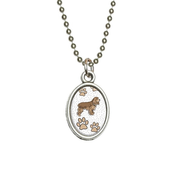 Cocker Spaniel of Radiance Oval Charm Pendant