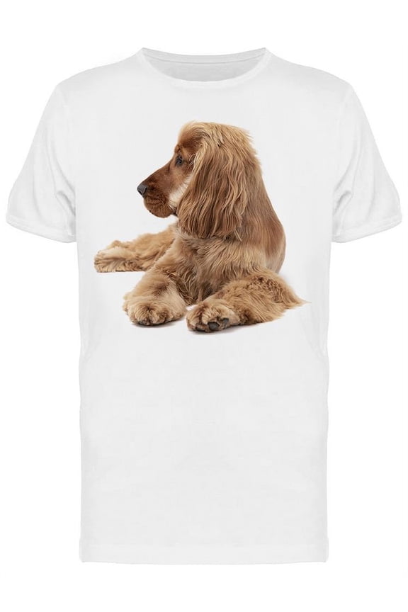 Cocker W/turned Head T-Shirt Men -Image by Shutterstock, Male Large