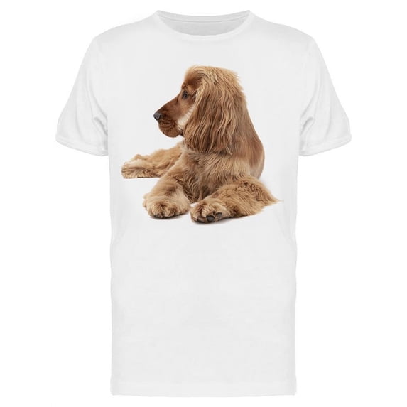 Cocker W/turned Head T-Shirt Men -Image by Shutterstock, Male Large