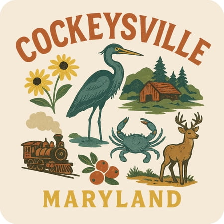 Cockeysville Maryland Keepsakes Souvenir Vinyl Sticker – Destination Travel Keepsake Collectible (3-Inches Wide)
