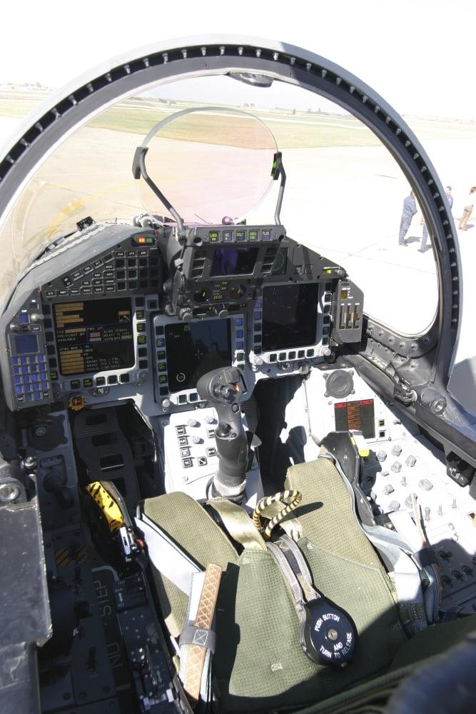 Cockpit view of a Eurofighter Typhoon Canvas Art - Timm ZiegenthalerStocktrek Images (23 x 35)