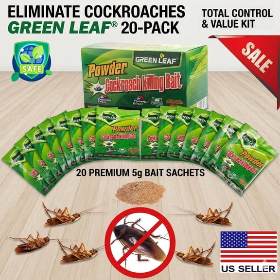 Cockroach Killing Bait Cockroach Killer Ants, Spiders, Insects, Beetles, Crickets Pest Control 20 packs