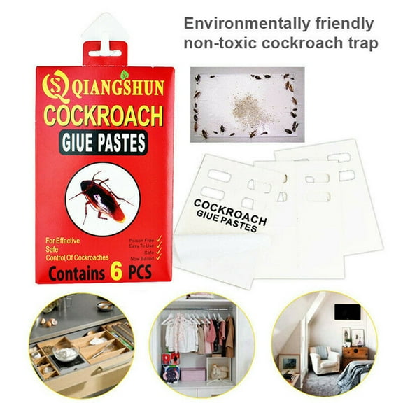 Cockroach Sticky Traps, 6 Pc, Sticky Insect Traps, Scorpion, Spider, Cricket Sticky Traps , High-Efficiency Indoor Sticky Boards, Non-Toxic, Suitable For Houses And Garages, Household Pest Control.